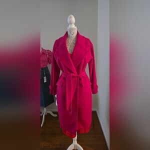 Chic Pink Belted Coat